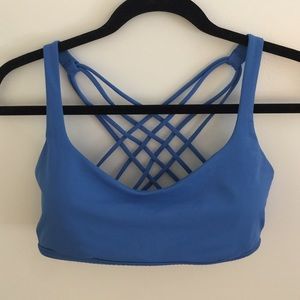 Lululemon Free to be wild Bra, Size 10, Blue